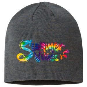 Summer Vibes Tie Dye Rainbow Sustainable Beanie