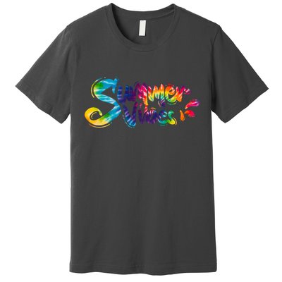 Summer Vibes Tie Dye Rainbow Premium T-Shirt