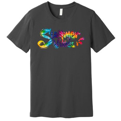 Summer Vibes Tie Dye Rainbow Premium T-Shirt