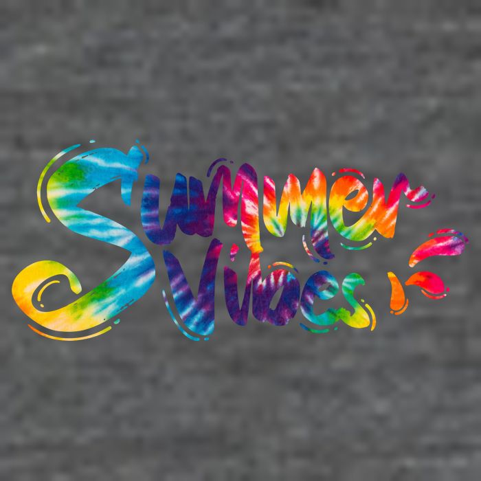 Summer Vibes Tie Dye Rainbow Womens T-Shirt