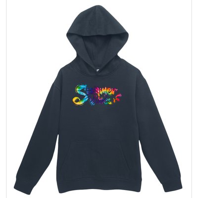 Summer Vibes Tie Dye Rainbow Urban Pullover Hoodie