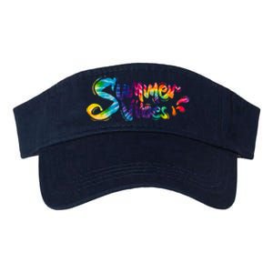 Summer Vibes Tie Dye Rainbow Valucap Bio-Washed Visor