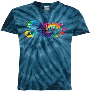 Summer Vibes Tie Dye Rainbow Kids Tie-Dye T-Shirt