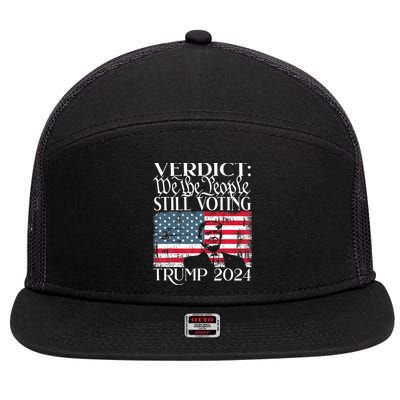 Still Voting Trump 2024 Verdict We The People Trump Felon 7 Panel Mesh Trucker Snapback Hat