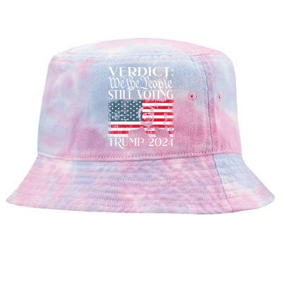 Still Voting Trump 2024 Verdict We The People Trump Felon Tie-Dyed Bucket Hat