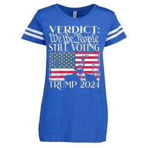 Still Voting Trump 2024 Verdict We The People Trump Felon Enza Ladies Jersey Football T-Shirt