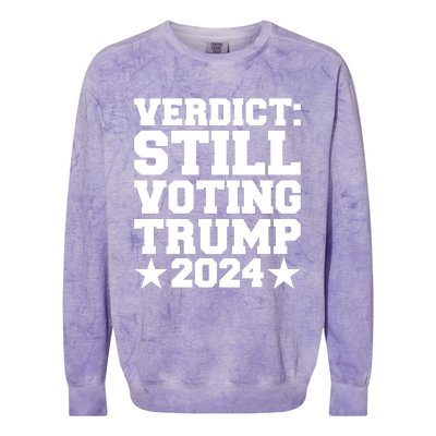 Still Voting Trump 2024 Donald Trump Colorblast Crewneck Sweatshirt