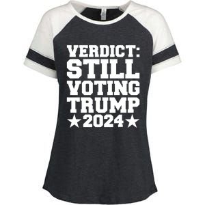 Still Voting Trump 2024 Donald Trump Enza Ladies Jersey Colorblock Tee