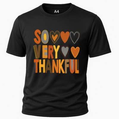 So Very Thankful Fall Vibes Autumn Heart Thanksgiving Outfit Gift Performance Shirt