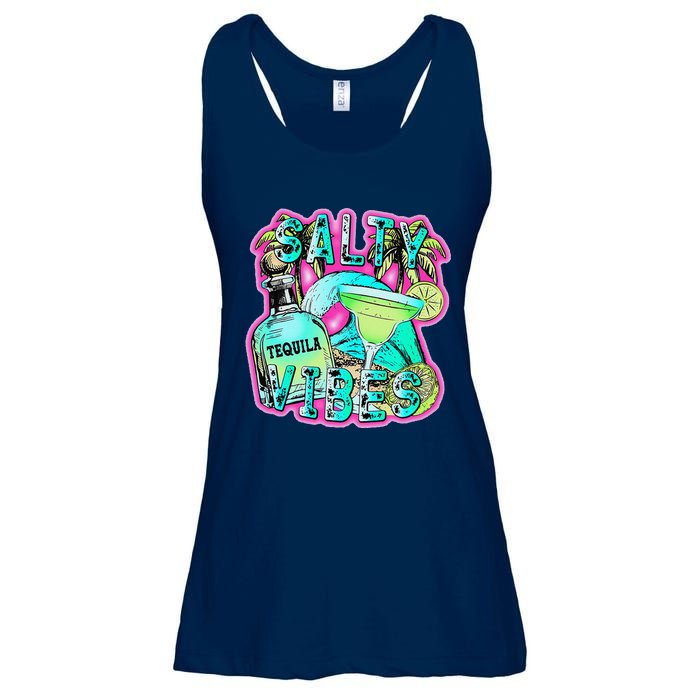 Salty Vibes Tequila Margarita Summer Drinking Beach Party Ladies Essential Flowy Tank