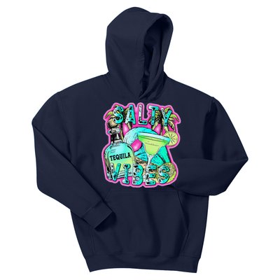 Salty Vibes Tequila Margarita Summer Drinking Beach Party Kids Hoodie