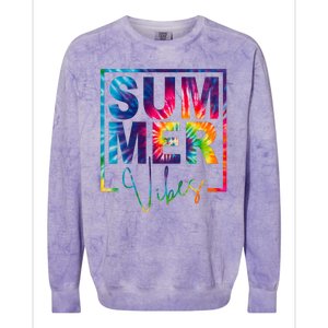 Summer Vibes Tie Dye Vacation Gift Colorblast Crewneck Sweatshirt