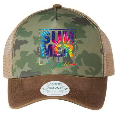 Summer Vibes Tie Dye Vacation Gift Legacy Tie Dye Trucker Hat