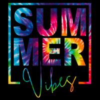 Summer Vibes Tie Dye Vacation Gift Zip Tote Bag