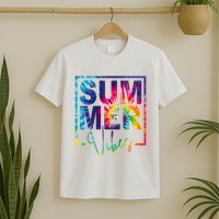 Summer Vibes Tie Dye Vacation Gift T-Shirt