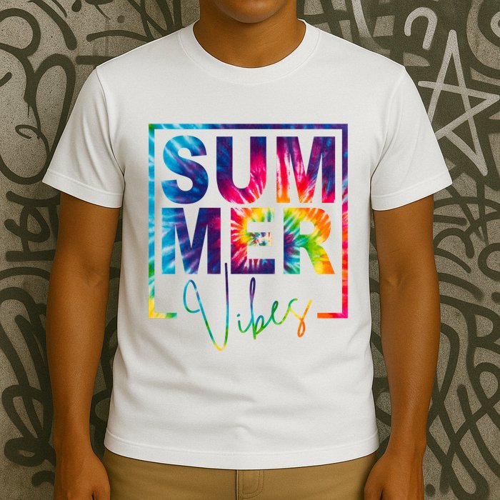 Summer Vibes Tie Dye Vacation Gift T-Shirt