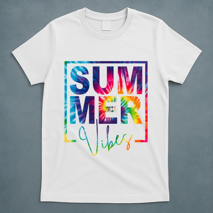 Summer Vibes Tie Dye Vacation Gift T-Shirt