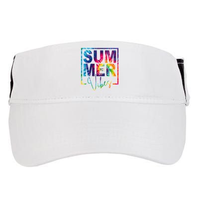 Summer Vibes Tie Dye Vacation Gift Adult Drive Performance Visor