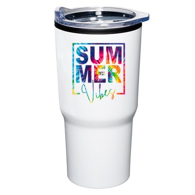 Summer Vibes Tie Dye Vacation Gift Tumbler