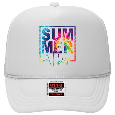 Summer Vibes Tie Dye Vacation Gift Trucker Hat