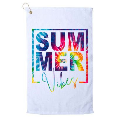 Summer Vibes Tie Dye Vacation Gift Golf Towel