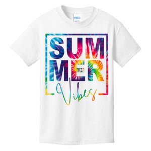 Summer Vibes Tie Dye Vacation Gift Kids T-Shirt