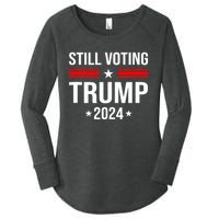 Still Voting Trump 2024 Patriotic American Flag Women's Perfect Tri Tunic Long Sleeve Shirt