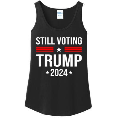 Still Voting Trump 2024 Patriotic American Flag Ladies Essential Tank