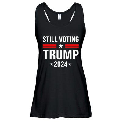 Still Voting Trump 2024 Patriotic American Flag Ladies Essential Flowy Tank