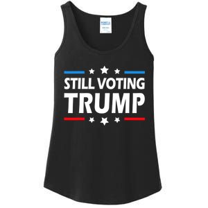 Still Voting Trump 2024 Patriotic American Flag Ladies Essential Tank