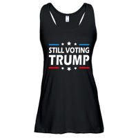 Still Voting Trump 2024 Patriotic American Flag Ladies Essential Flowy Tank