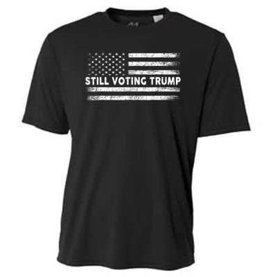 Still Voting Trump 2024 Patriotic American Flag Cooling Performance Crew T-Shirt