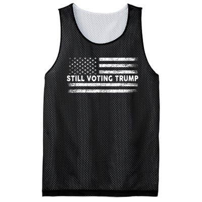 Still Voting Trump 2024 Patriotic American Flag Mesh Reversible Basketball Jersey Tank