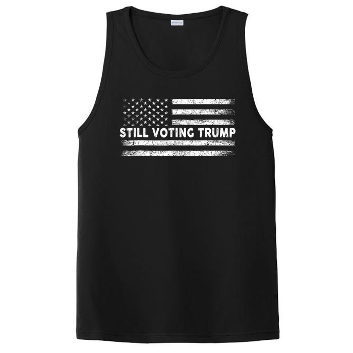 Still Voting Trump 2024 Patriotic American Flag PosiCharge Competitor Tank