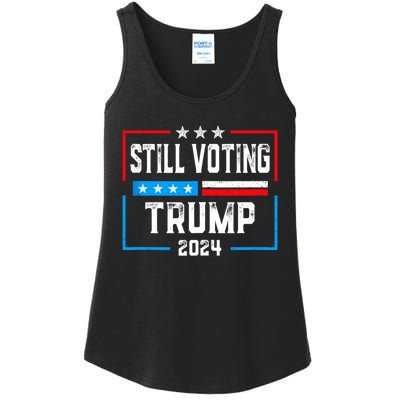 Still Voting Trump 2024 Patriotic American Flag Ladies Essential Tank