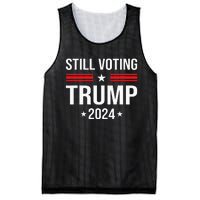 Still Voting Trump 2024 Patriotic American Flag Mesh Reversible Basketball Jersey Tank