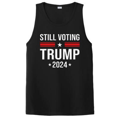 Still Voting Trump 2024 Patriotic American Flag PosiCharge Competitor Tank