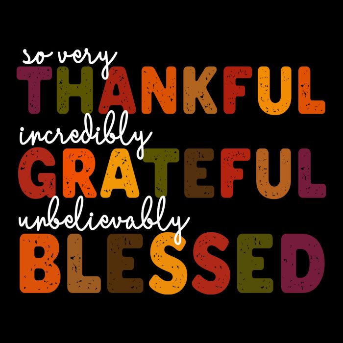 So Very Thankful Incredibly Grateful Unbelievably Blessed Drawstring Bag