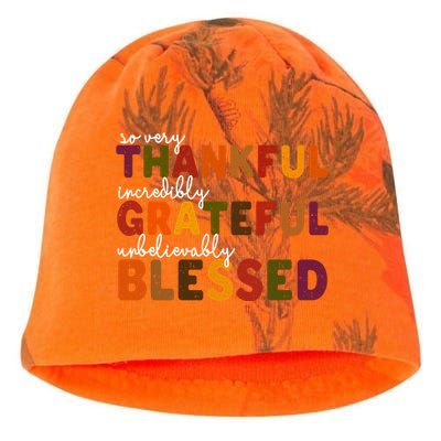 So Very Thankful Incredibly Grateful Unbelievably Blessed Kati - Camo Knit Beanie