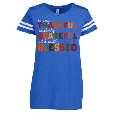 So Very Thankful Incredibly Grateful Unbelievably Blessed Enza Ladies Jersey Football T-Shirt