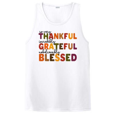 So Very Thankful Incredibly Grateful Unbelievably Blessed PosiCharge Competitor Tank