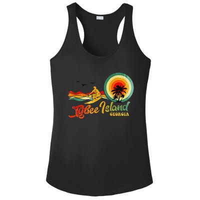 Summer Vacation Tybee Island Georgia Beach Ladies PosiCharge Competitor Racerback Tank