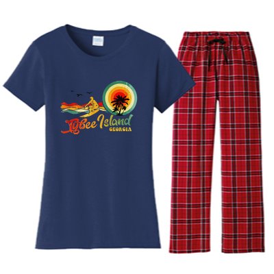 Summer Vacation Tybee Island Georgia Beach Women's Flannel Pajama Set