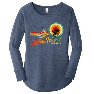 Summer Vacation Tybee Island Georgia Beach Women's Perfect Tri Tunic Long Sleeve Shirt