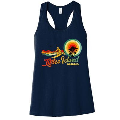 Summer Vacation Tybee Island Georgia Beach Women's Racerback Tank