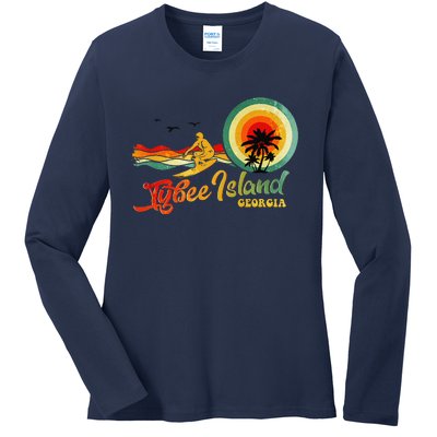 Summer Vacation Tybee Island Georgia Beach Ladies Long Sleeve Shirt