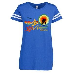 Summer Vacation Tybee Island Georgia Beach Enza Ladies Jersey Football T-Shirt