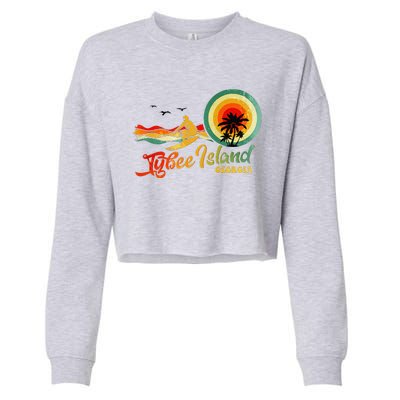 Summer Vacation Tybee Island Georgia Beach Cropped Pullover Crew