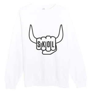 Skol Vikings Toast Viking Lover Norse Mythology Premium Crewneck Sweatshirt