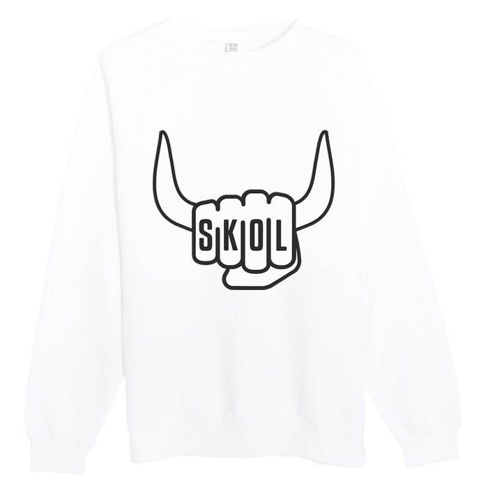 Skol Vikings Toast Viking Lover Norse Mythology Premium Crewneck Sweatshirt